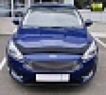 4 599 р. Дефлектор капота SIM Ford Focus 3 седан рестайлинг (2014-2019)  с доставкой в г. Пермь. Увеличить фотографию 2