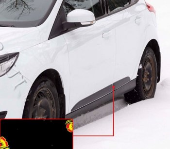 Молдинг двери задний левый RA Ford Focus 3 универсал рестайлинг (2014-2019)