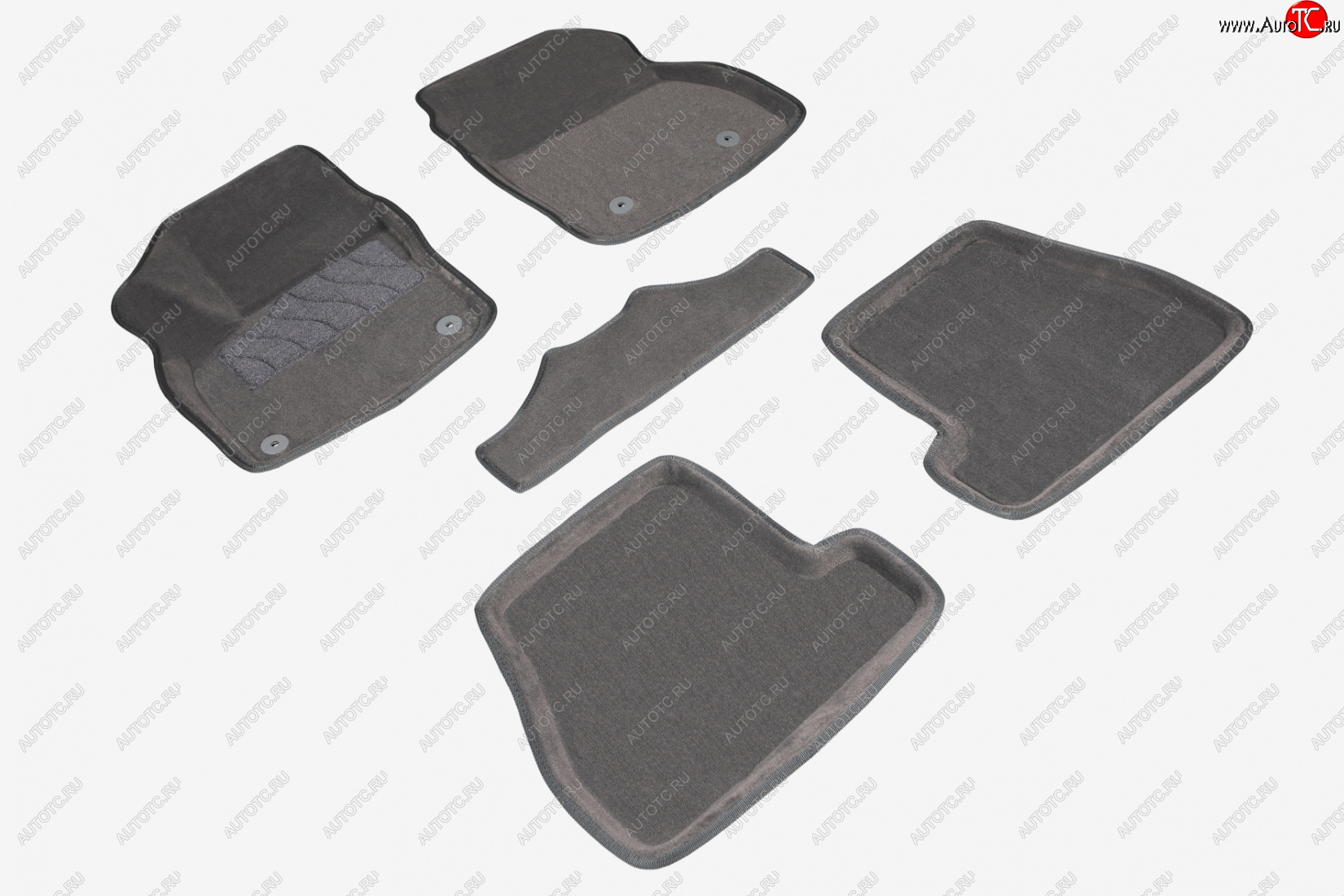 7 399 р. Коврики в салон SEINTEX 3D ВОРС (комплект)  Ford Focus  3 (2014-2019) седан рестайлинг, универсал рестайлинг, хэтчбэк рестайлинг (Цвет: серый)  с доставкой в г. Пермь