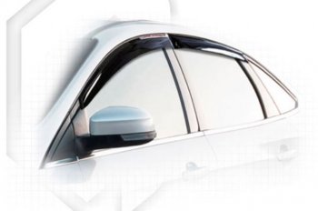 Дефлектора окон CA-Plastic Ford Focus  3 (2011-2015) седан дорестайлинг (Classic полупрозрачный, Без хром.молдинга)