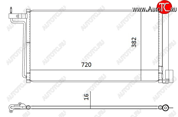 4 699 р. Радиатор кондиционера SAT Ford Focus 3 седан рестайлинг (2014-2019)  с доставкой в г. Пермь
