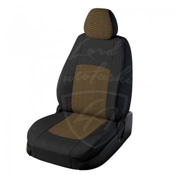 Чехлы для сидений Lord Autofashion Турин (жаккард) Ford Focus 3 хэтчбэк дорестайлинг (2010-2015) (Чёрный, вставка Тома Жёлтый)