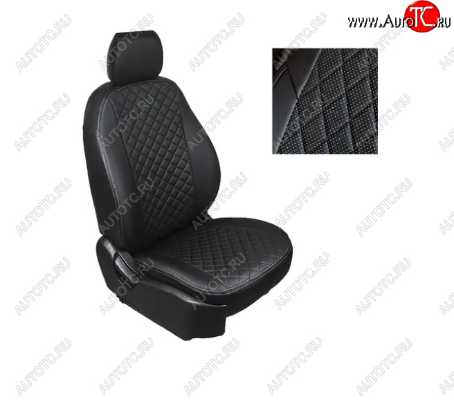6 449 р. Чехлы Titanium Sport Seintex (экокожа/ромб) Ford Focus 3 универсал дорестайлинг (2010-2015)  с доставкой в г. Пермь