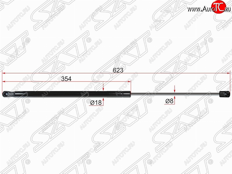 649 р. Упор крышки багажника SAT (газовый) Ford Focus 3 хэтчбэк дорестайлинг (2010-2015)  с доставкой в г. Пермь