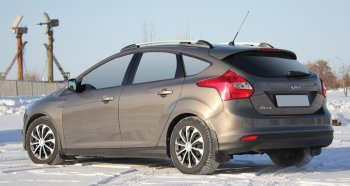 9 249 р. Комплект рейлингов АПС  Ford Focus  3 (2010-2019) хэтчбэк дорестайлинг, хэтчбэк рестайлинг (Черные, без поперечин)  с доставкой в г. Пермь. Увеличить фотографию 3