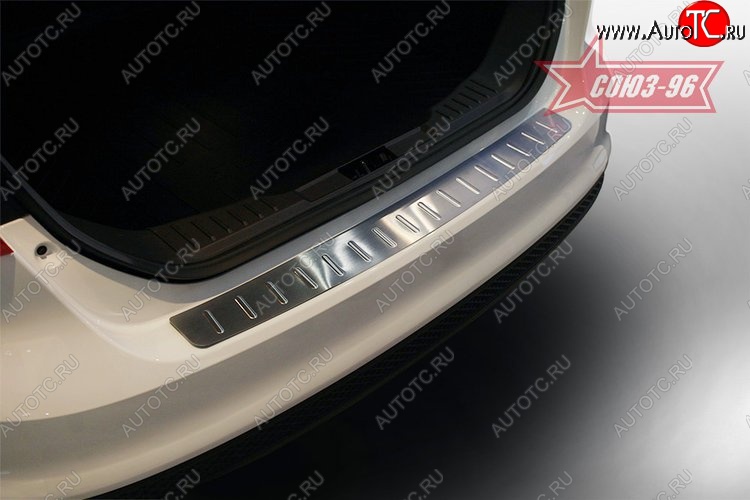 1 529 р. Накладка на задний бампер Souz-96 (штампованная)  Ford Focus  3 (2011-2019) седан дорестайлинг, седан рестайлинг  с доставкой в г. Пермь