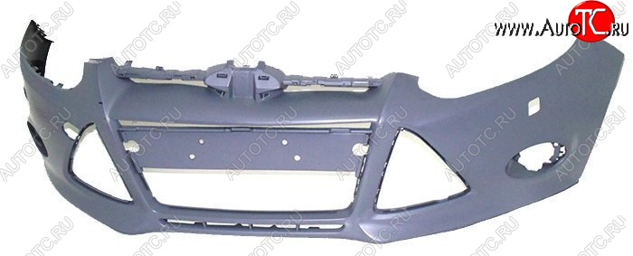 3 399 р. Передний бампер стандартный SAT (под омыватели фар) Ford Focus 3 седан дорестайлинг (2011-2015) (Неокрашенный)  с доставкой в г. Пермь