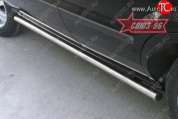 9 746 р. Защита порогов (рестайлинг) Souz-96 (d42) Ford Fusion 1 хэтчбэк дорестайлинг (2002-2005)  с доставкой в г. Пермь