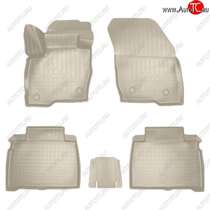 3 089 р. Коврики салонные Noplast (3D)  Ford Galaxy  CK,CD390 (2014-2019) дорестайлинг (Бежевые)  с доставкой в г. Пермь