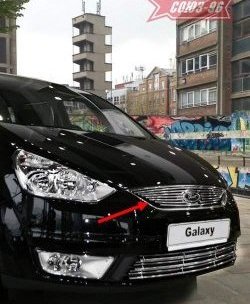 Декоративный элемент решетки радиатора Souz-96 (d10) Ford Galaxy  2 (2006-2010) дорестайлинг