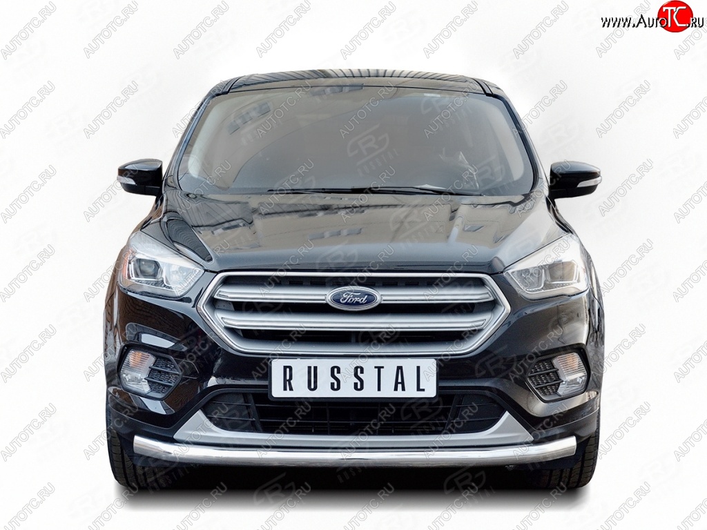 16 849 р. Защита переднего бампера (Ø63 мм, нержавейка) SLITKOFF Ford Kuga 2 рестайлинг (2016-2019)  с доставкой в г. Пермь