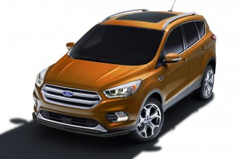 11 749 р. Защита заднего бампера Slitkoff (двойная, d57/42)  Ford Kuga  2 (2016-2019) рестайлинг (Нержавейка, Полированная)  с доставкой в г. Пермь. Увеличить фотографию 2