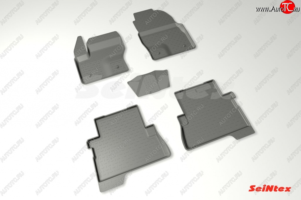 3 099 р. Износостойкие резиновые коврики в салон с высоким бортом Seintex Ford Kuga 2 рестайлинг (2016-2019)  с доставкой в г. Пермь