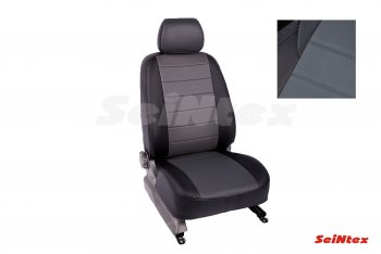 Чехлы для сидений Seintex (экокожа) Ford Kuga 2 дорестайлинг (2013-2016) (Черный+серый)