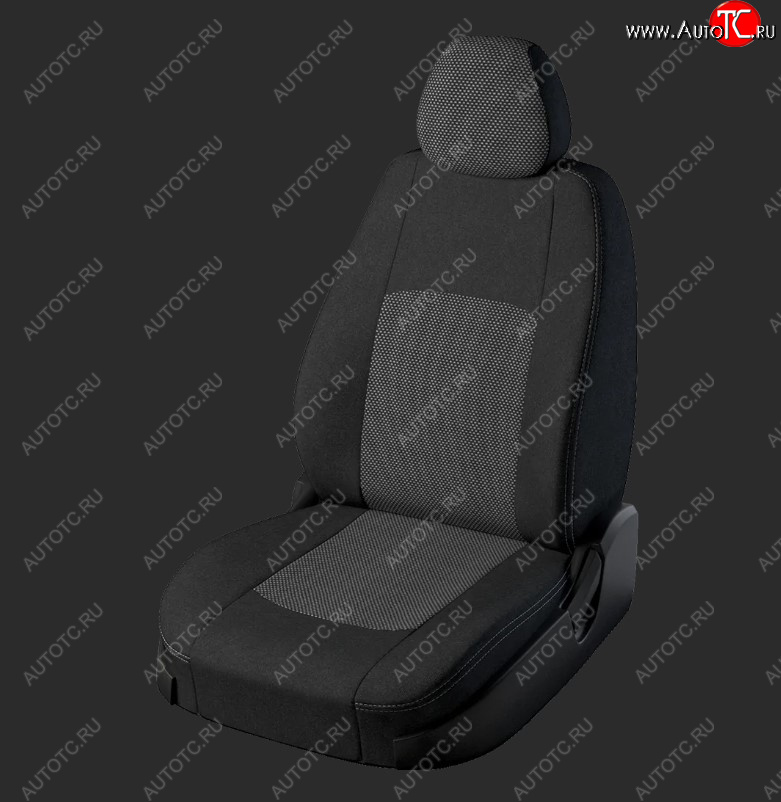 4 499 р. Чехлы для сидений Lord Autofashion Турин (жаккард, спинка и сиденье 60/40, 3 Г-образных подголовника) Ford Kuga 2 рестайлинг (2016-2019) (Черный, вставка Тома Серый)  с доставкой в г. Пермь