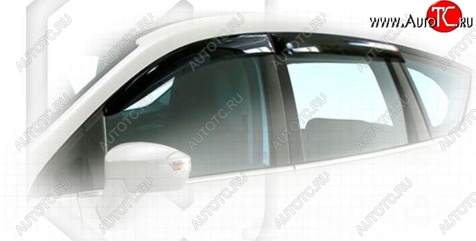 2 199 р. Дефлектора окон CA-Plastiс Ford Kuga 1 (2008-2013) (Classic полупрозрачный, Без хром.молдинга)  с доставкой в г. Пермь