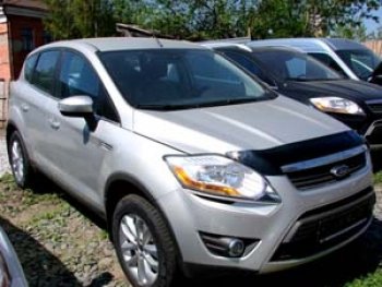 4 599 р. Дефлектор капота SIM Ford Kuga 1 (2008-2013)  с доставкой в г. Пермь. Увеличить фотографию 2