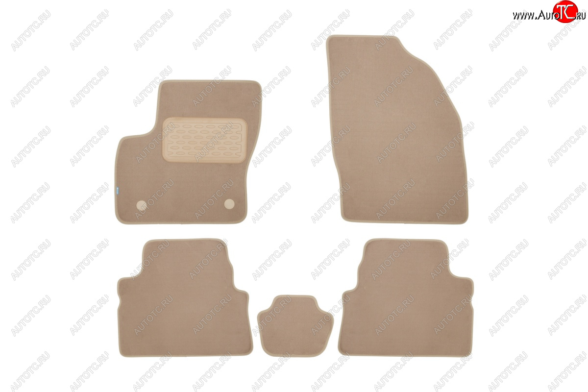 399 р. Текстильные коврики салона Klever Premium АКПП Ford Kuga 1 (2008-2013) (Бежевые)  с доставкой в г. Пермь