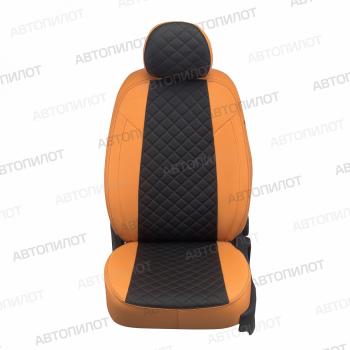 14 449 р. Чехлы сидений (Trend, экокожа) Автопилот Ромб  Ford Kuga  1 (2008-2013) (оранж/черный)  с доставкой в г. Пермь. Увеличить фотографию 4