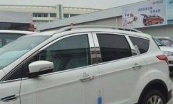13 299 р. Накладки на окна и стойки дверей СТ Ford Kuga 2 дорестайлинг (2013-2016) (Неокрашенные)  с доставкой в г. Пермь. Увеличить фотографию 3