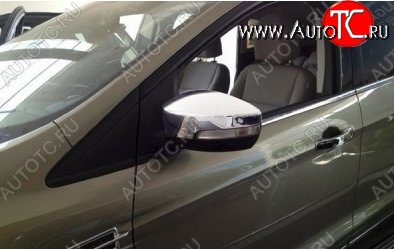4 199 р. Накладки на зеркала СТ Ford Kuga 2 дорестайлинг (2013-2016) (Неокрашенные)  с доставкой в г. Пермь