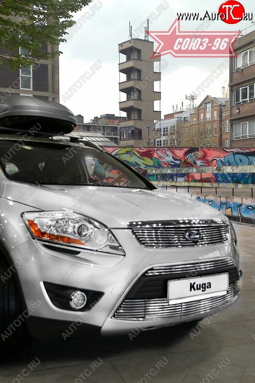 5 579 р. Декоративная вставка воздухозаборника в бампер Souz-96  Ford Kuga  1 (2008-2013)  с доставкой в г. Пермь