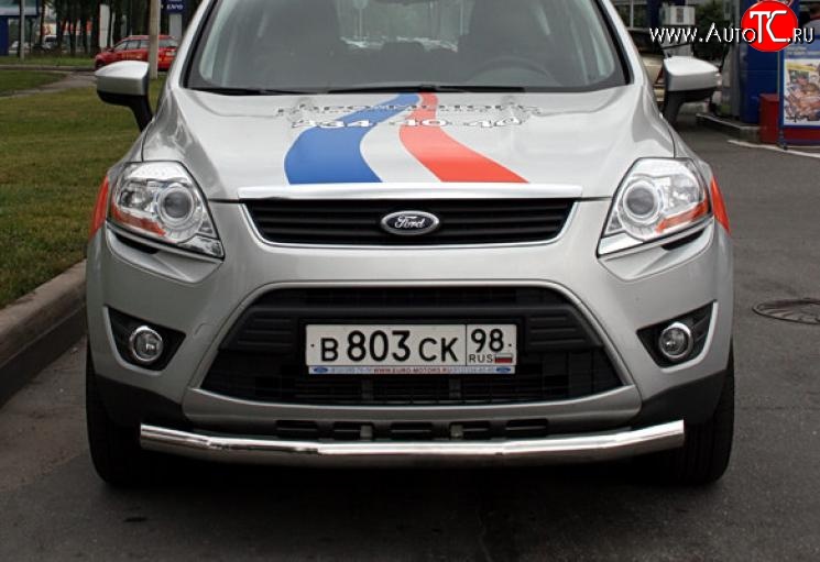 11 924 р. Одинарная защита переднего бампера диаметром 60 мм Novline Ford Kuga 1 (2008-2013)  с доставкой в г. Пермь