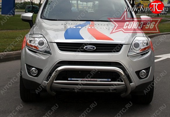 12 149 р. Защита переднего бампера Souz-96 (d60) Ford Kuga 1 (2008-2013)  с доставкой в г. Пермь