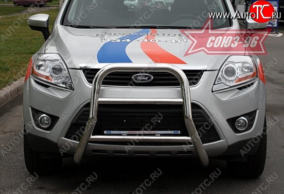 13 499 р. Защита переднего бампера Souz-96 (d60) Ford Kuga 1 (2008-2013)  с доставкой в г. Пермь
