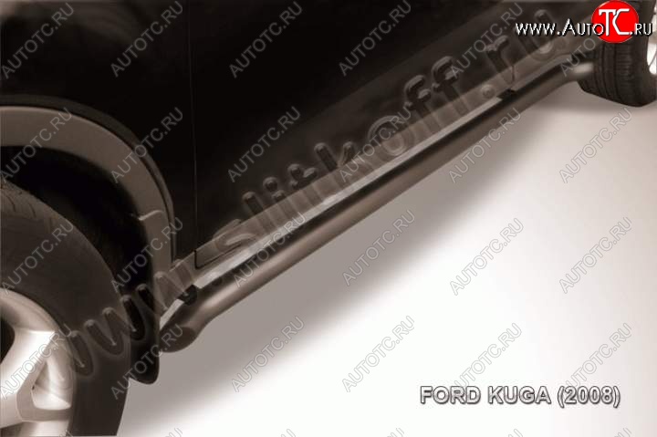 11 349 р. Защита порогов d57 Slitkoff (труба)  Ford Kuga  1 (2008-2013) (Цвет: серебристый)  с доставкой в г. Пермь
