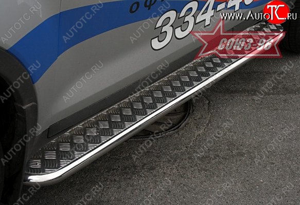 14 174 р. Защита порогов с листом дорестайлинг Souz-96 (d42).  Ford Kuga  1 (2008-2013)  с доставкой в г. Пермь