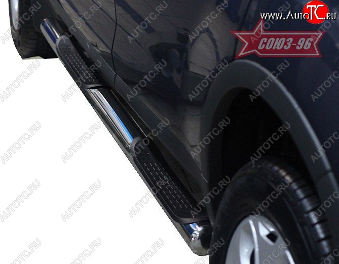 20 519 р. Защита порогов с проступью Souz-96 (d76) Ford Kuga 1 (2008-2013)  с доставкой в г. Пермь
