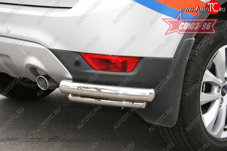10 574 р. Защита заднего бампера Souz-96 (d42-60) Ford Kuga 1 (2008-2013)  с доставкой в г. Пермь