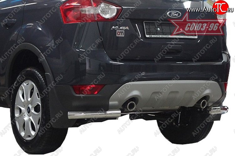 11 114 р. Защита заднего бампера из боковых уголков Souz-96 (d60) Ford Kuga 1 (2008-2013)  с доставкой в г. Пермь