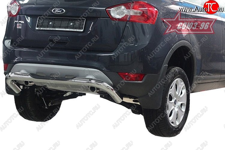 16 649 р. Защита заднего бампера с проступью Souz-96 (d76) Ford Kuga 1 (2008-2013)  с доставкой в г. Пермь