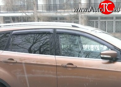 999 р. Комплект дефлекторов окон (ветровиков) 4 шт. Russtal Ford Kuga 2 дорестайлинг (2013-2016)  с доставкой в г. Пермь