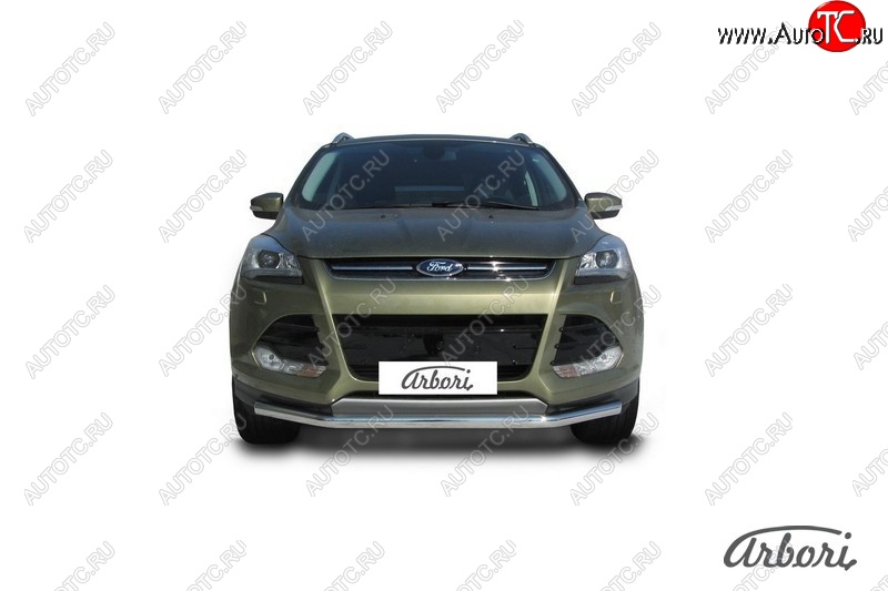 12 869 р. Защита переднего бампера Arbori (нержавейка, 1 труба d57 mm) Ford Kuga 2 дорестайлинг (2013-2016)  с доставкой в г. Пермь