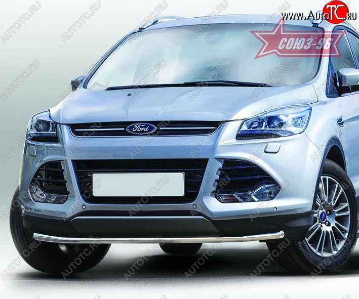 13 679 р. Защита переднего бампера одинарная Souz-96 Premium Low (d42) Ford Kuga 2 дорестайлинг (2013-2016)  с доставкой в г. Пермь