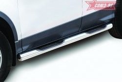 Защита порогов с проступью Souz-96 (d76) Ford Kuga  2 (2013-2016) дорестайлинг