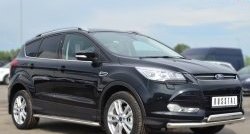24 649 р. Широкая защита порогов SLITKOFF  Ford Kuga  2 (2013-2016) дорестайлинг  с доставкой в г. Пермь. Увеличить фотографию 3