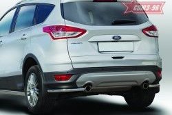 Защита заднего бампера из боковых уголков Souz-96 (d42) Ford Kuga  2 (2013-2016) дорестайлинг