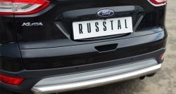 13 449 р. Одинарная защита заднего бампера из трубы диаметром 63 мм SLITKOFF  Ford Kuga  2 (2013-2016) дорестайлинг  с доставкой в г. Пермь. Увеличить фотографию 2