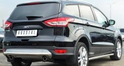 13 449 р. Одинарная защита заднего бампера из трубы диаметром 63 мм SLITKOFF  Ford Kuga  2 (2013-2016) дорестайлинг  с доставкой в г. Пермь. Увеличить фотографию 4