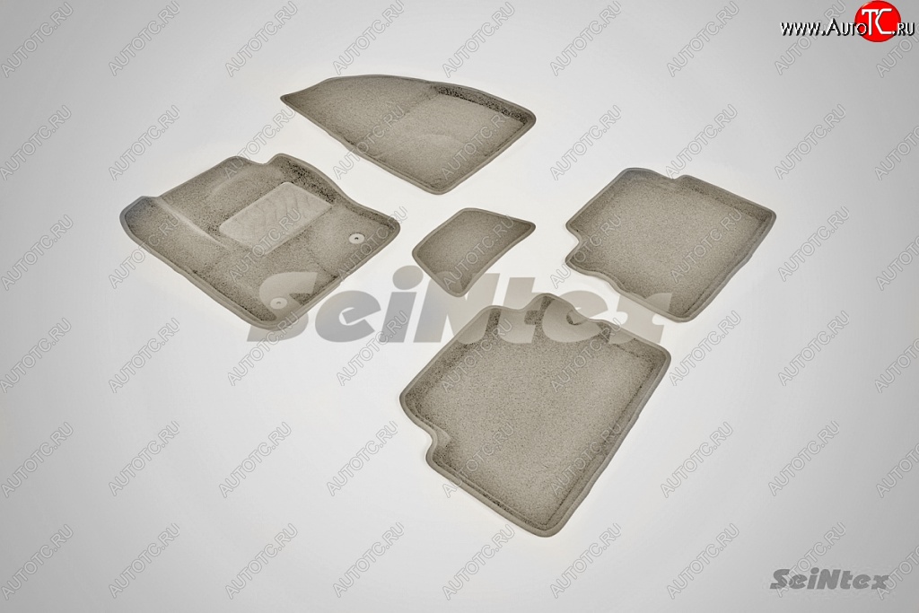7 049 р. Износостойкие коврики в салон 3D FORD KUGA бежевые (компл)  Ford Kuga  2 (2013-2016) дорестайлинг  с доставкой в г. Пермь