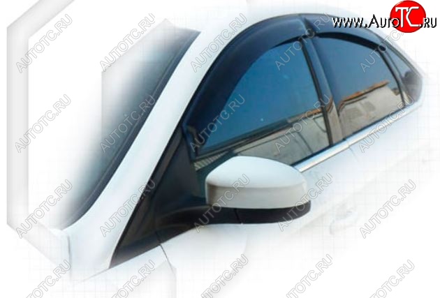 2 259 р. Дефлектора окон CA-Plastiс Ford Mondeo Mk4,BD дорестайлинг, седан (2007-2010) (Classic полупрозрачный, Без хром.молдинга)  с доставкой в г. Пермь