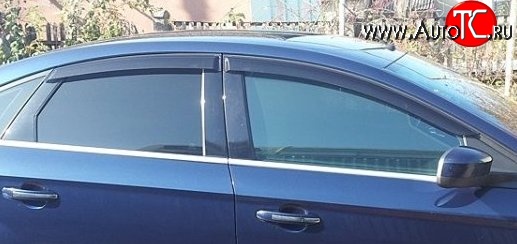999 р. Комплект дефлекторов окон (ветровиков) 4 шт. (седан) Russtal Ford Mondeo Mk4,BD дорестайлинг, седан (2007-2010)  с доставкой в г. Пермь