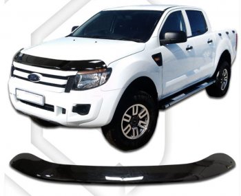 Дефлектор капота CA-Plastic Ford Ranger  DoubleCab (2011-2016) дорестайлинг