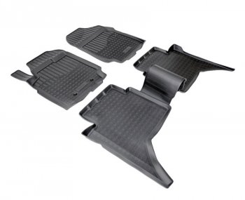 Комплект салонных ковриков Norplast Unidec Ford Ranger  DoubleCab (2011-2021) дорестайлинг, рестайлинг (Цвет: черный)