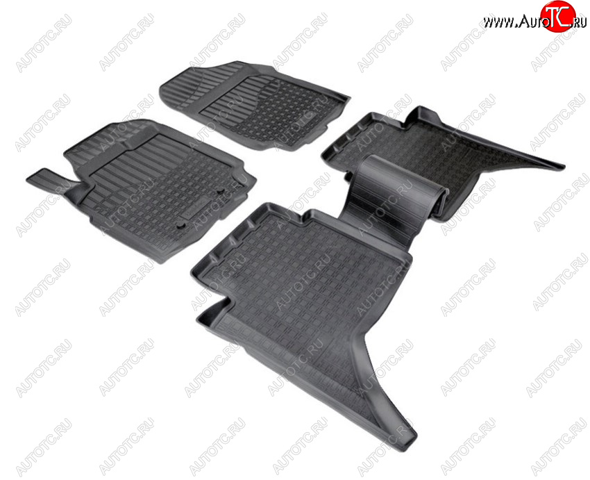 2 499 р. Комплект салонных ковриков Norplast Unidec  Ford Ranger  DoubleCab (2011-2021) дорестайлинг, рестайлинг (Цвет: черный)  с доставкой в г. Пермь