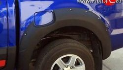 22 299 р. Комплект накладок на колёсные арки Bushwacker Ford Ranger DoubleCab дорестайлинг (2011-2016) (без крепежа, Неокрашенные)  с доставкой в г. Пермь. Увеличить фотографию 2